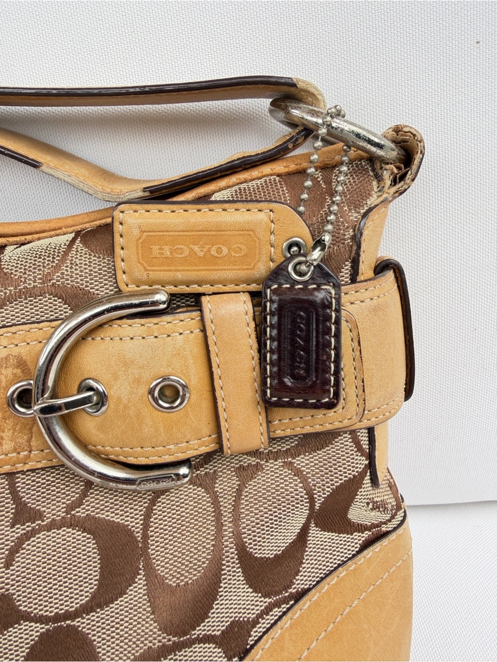 Coach Legacy Y2K Signature Hobo Brown Monogram Crossbody Shoulder Bag 7077 - Picture 7 of 15